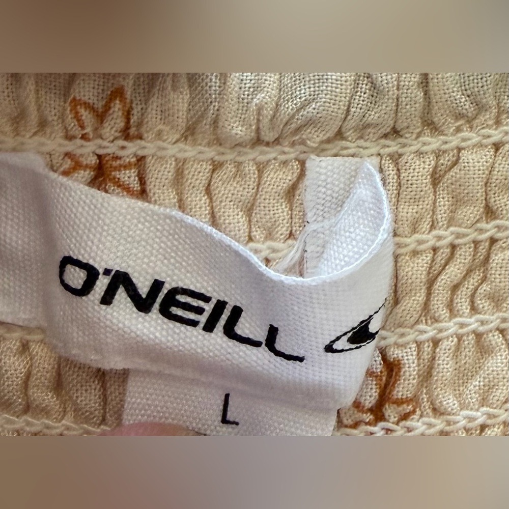 NEW O'Neill Lacey Boho Beach Lounge Wide Leg Pants Size Large Floral Cream - Picture 8 of 11